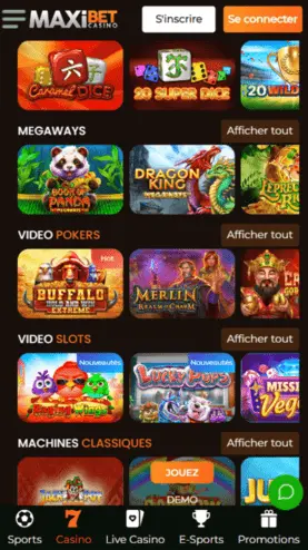 Maxibet sur mobile 